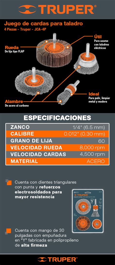 Juego De Cardas Para Taladro Truper Cardas Para Taladro 54 OFF