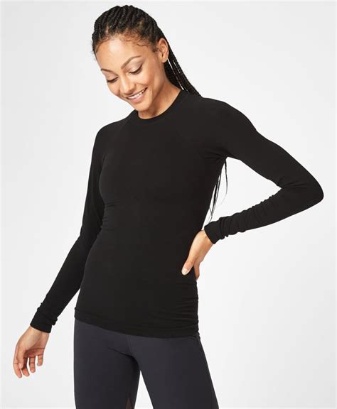 Sweaty Betty Glisten Bamboo Long Sleeve Gym Top Best Winter Workout Clothes For Women