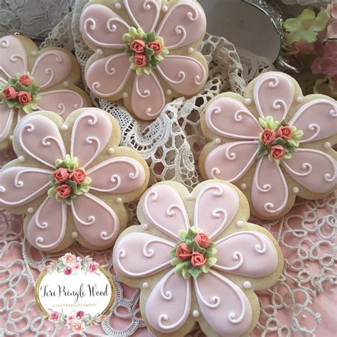 Decorated Flower Sugar Cookies