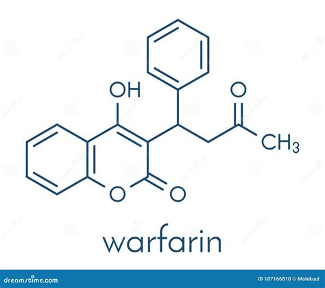 A Varfarina É Um Farmaco - Molécula De Fármaco Anticoagulante Da Varfarina. Utilizado Na Prevenção ...