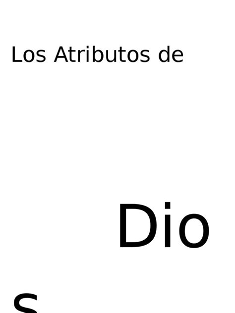 Los Atributos De Dios Pdf Dios Pecado