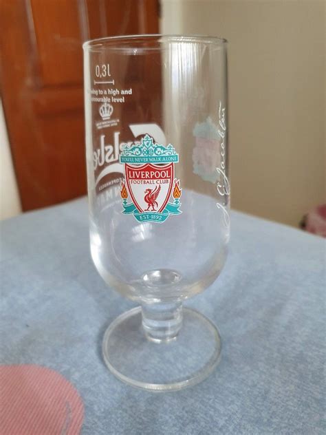 Limited Edition Liverpool Carlsberg Pilsner Glass Furniture And Home