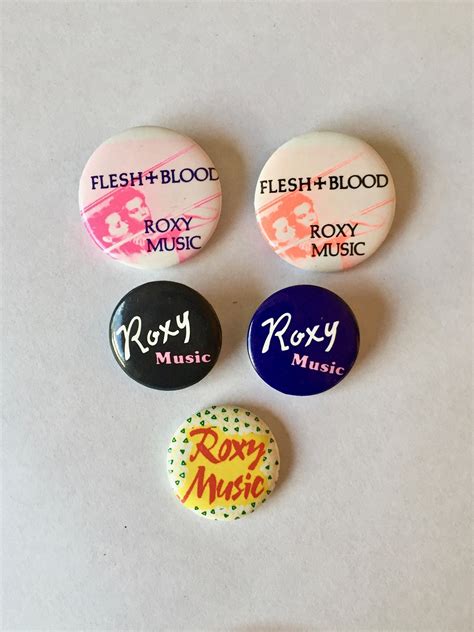 Roxy Music Pinbutton Pin Circa 1980s Vintage Original Etsy