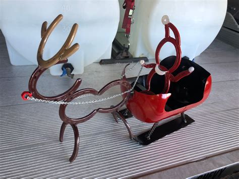 Santa And Sleigh Table Topper In 2023 Metal Art Projects Scrap Metal