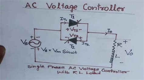 Single Phase Full Wave Ac Voltage Controller With Rl Load Youtube