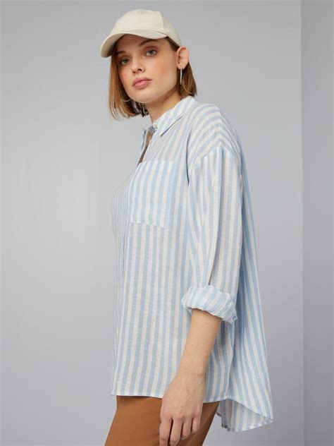 Camisa De Rayas Azul Kiabi 1800€