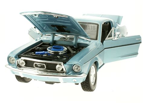 Modellauto Ford Mustang GT Cobra Jet 1968 Blau Maisto 1 18 Bei