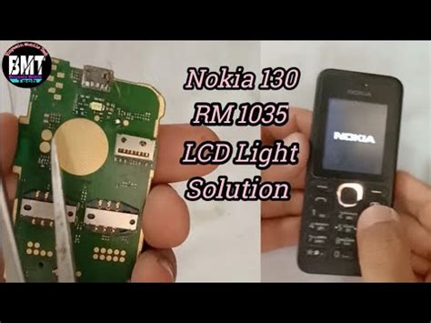 Nokia 130 RM 1035 LCD Light Jumper Solution YouTube