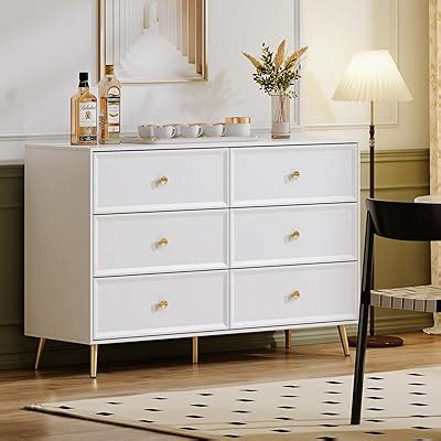 Amazon Ikeno White Drawer Dresser For Bedroom Modern Solid Wood