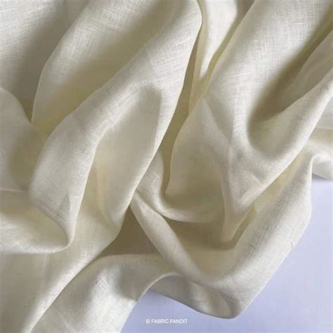 Offwhite Plain Premium Lea Pure Linen Fabric Width Inch At Rs