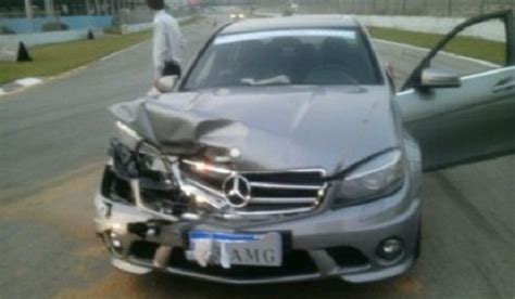 Car Crash: Mercedes C63 AMG Crashes into SLS AMG in China