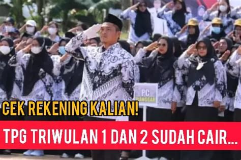 PENGUMUMAN Dana TPG Triwulan 1 Dan 2 Untuk Guru Sertifikasi Telah