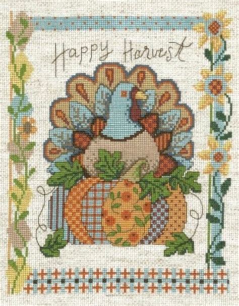 IMAGINATING Happy Harvest Turkey Counted Cross Stitch Patterns At