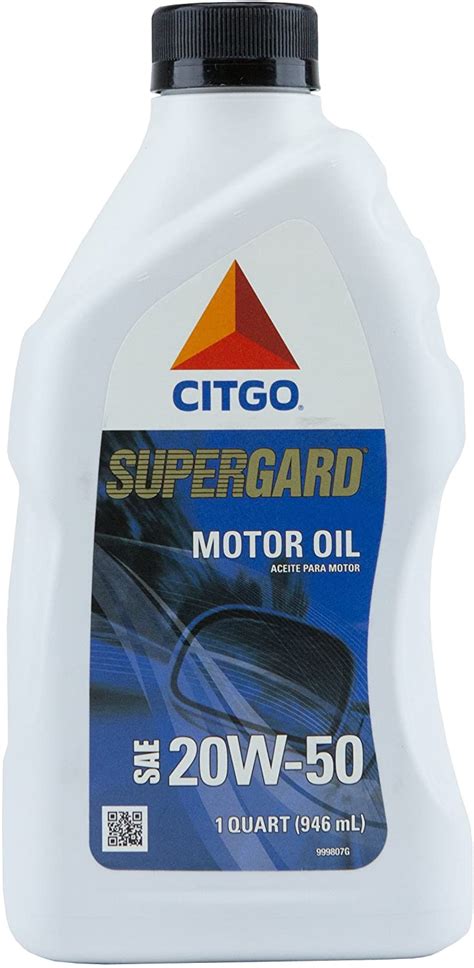 Citgo Supergard Motor Oil 20w50 1 Qt