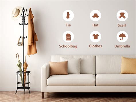 Amazon Tajsoon Coat Rack Stand With Umbrella Holder Free Standing