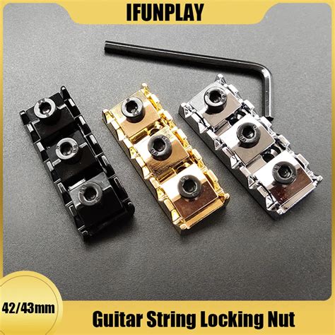 Metal Guitar Tremolo Bridge Locking String Nut Electric Guitar Tremolo Bridge Guitar Parts