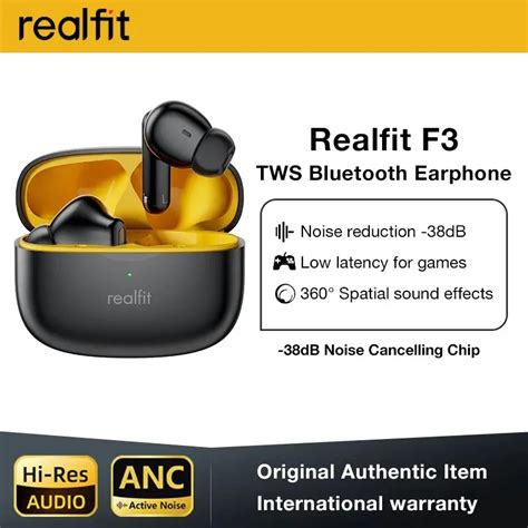 Realfit F Anc Active Noice Cancellation Bluetooth Earphones Enc Call