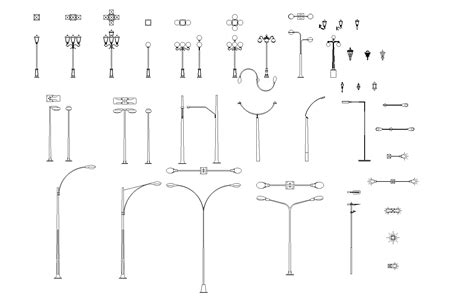 Street Light Cad Block In Dwg File Cadbull