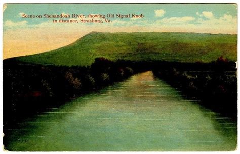 Scene On Shenandoah River Showing Old Signal Knob In Distance