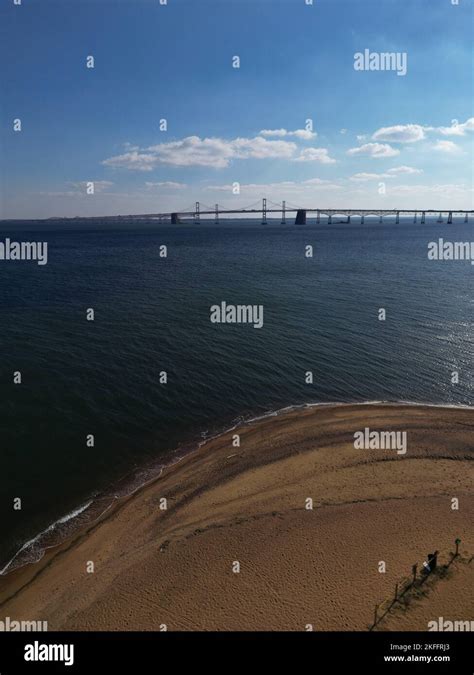 A Vertical Shot Of The William Preston Lane Jr Memorial Bay Bridge