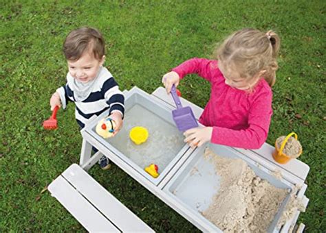 roba Table Pique nique pour Enfants Play en Bois Massif avec 2 Bacs à