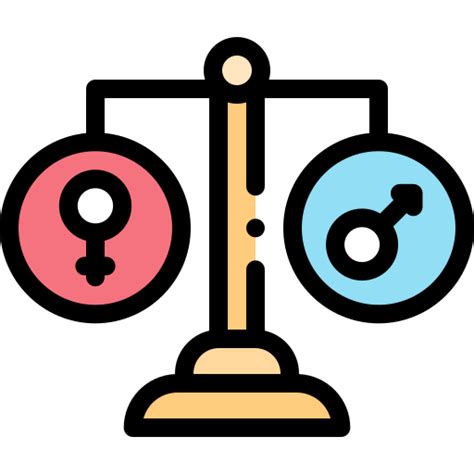 Gender Equality Detailed Rounded Lineal Color Icon