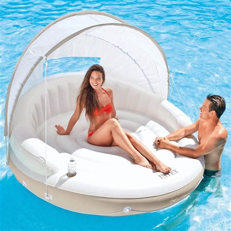 Canopy Island Inflatable Pool & Beach Lounge For Adults