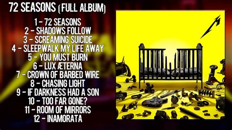 Metallica 72 Seasons 2023 Full Album Youtube Music