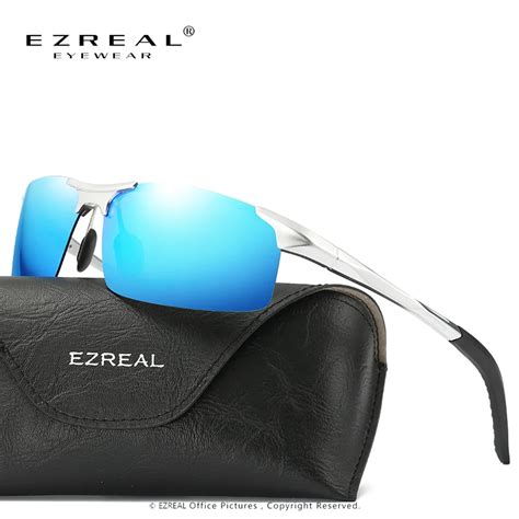 Ezreal 2017 Men Polarized Aluminum Frame Sunglasses Black Lens Driving Polarized Sunglasses