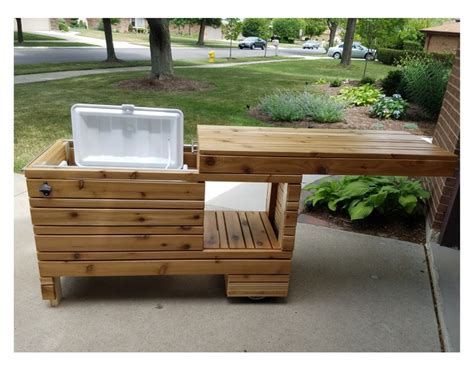 Patio Wood Cooler Box Plans Pdf Diy Outdoor Cooler Beer Plans Outdoor Cooler Cart Plans Etsy