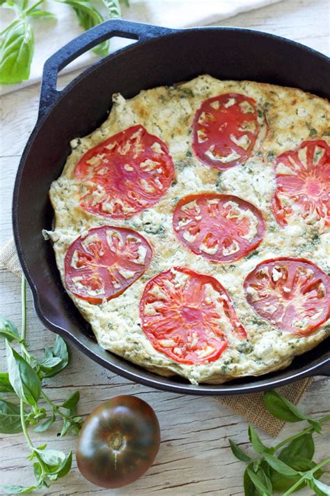 Tomato Basil Frittata With Herbed Goat Cheese Recipe Runner