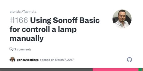 Using Sonoff Basic For Controll A Lamp Manually Issue Arendst