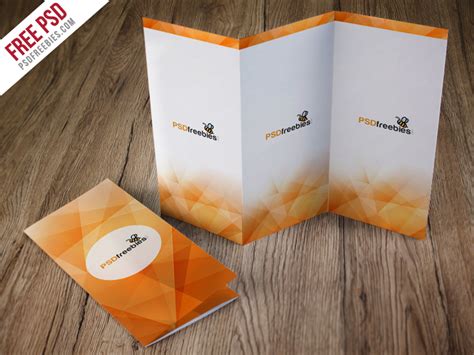 Tri-Fold Brochure Mockup Free PSD – Download PSD