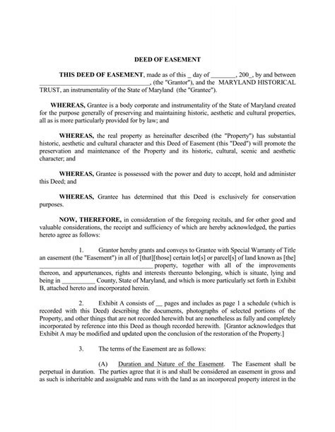 Deed Of Easement This Deed Of Easement Maryland Historical Trust