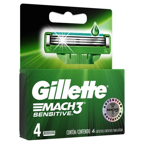 Cartuchos Para Rastrillo Gillette Mach Sensitive Pzas Justo Mx