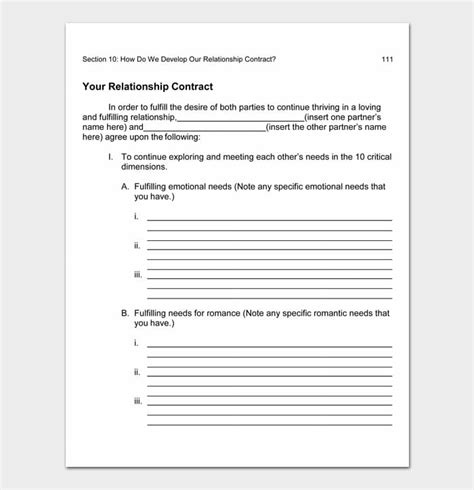 16 Free Relationship Contract Templates And Examples Word Pdf