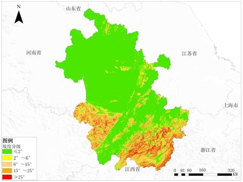 安徽省坡度分级数据 数据格式：grid、tiff 搜狐