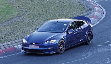 Fotos Tesla Testet Modifiziertes Model S Plaid Auf Nürburgring