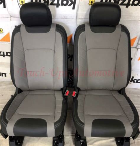 2019 20 Ford F 150 Xlt Stx Supercrew Leather Seat Covers Limited Black Gray Perf Ebay