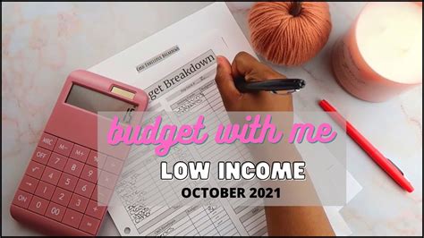 BUDGETING MY PAYCHECK BUDGETING ON A LOW INCOME BUDGET WITH ME