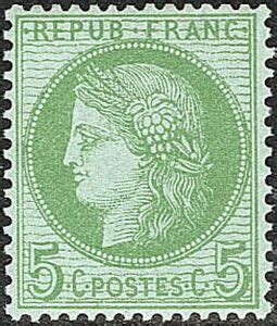 Stamp Ceres France Ceres 1871 1876 Yt FR 53g Sg FR 193