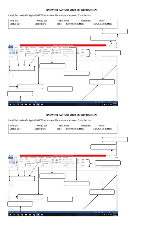 Know The Parts Of Your Ms Word Screen