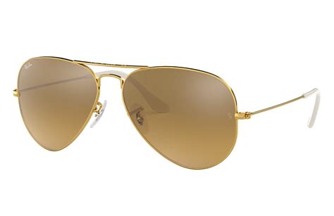 Aviator Gradient Sunglasses In Gold And Silver Rb3025 Ray Ban® Us