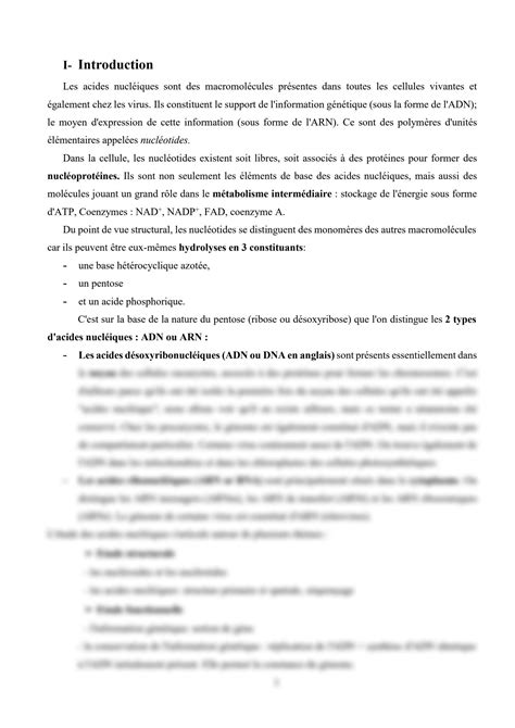 Solution Cours Acides Nucl Iques Studypool