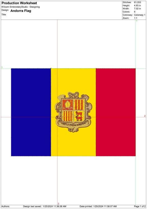 Andorra Flag National Map Flag Blue Yellow Red And Coat Of Arms