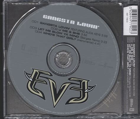 Eve Ft Alicia Keys Gangsta Lovin Cd Single Ebay