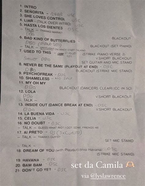 Confira O Setlist De Camila Cabello No Rock In Rio Vagalume