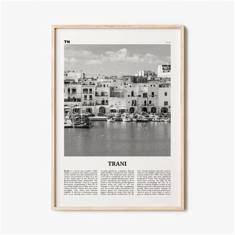 Trani Print Black And White Trani Wall Art Trani Poster Trani Photo