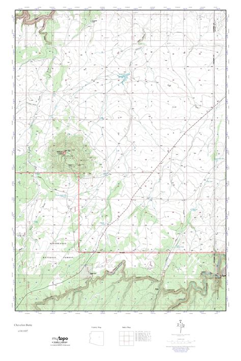 Mytopo Chevelon Butte Arizona Usgs Quad Topo Map