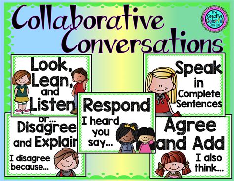 The Creative Colorful Classroom Collaborative Conversations